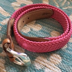Brighton pink woven belt
